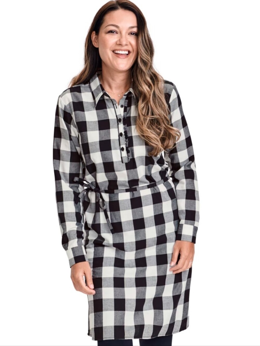 The Children's Place Women's Matching Family Buffalo Plaid Shirt Dress M - Picture 12 of 13